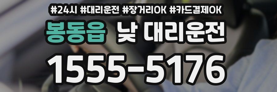 봉동읍 낮 대리운전