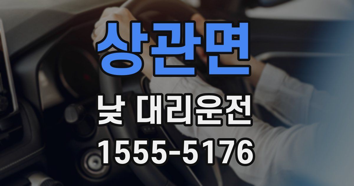 상관면 낮 대리운전