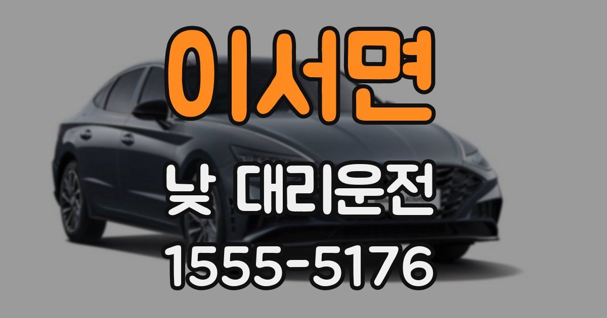 이서면 낮 대리운전