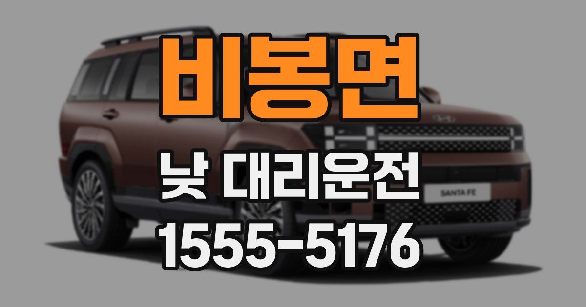 비봉면 낮 대리운전