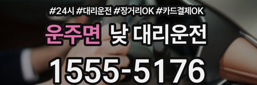 운주면 낮 대리운전