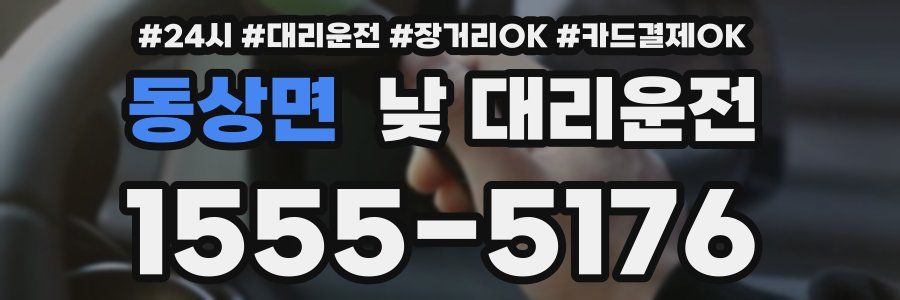 동상면 낮 대리운전