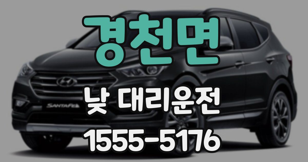 경천면 낮 대리운전