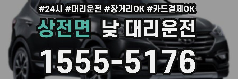 상전면 낮 대리운전