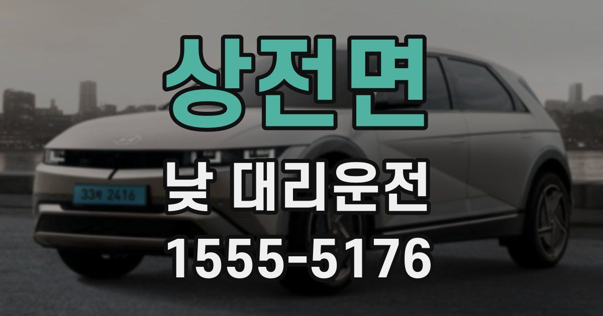 상전면 낮 대리운전