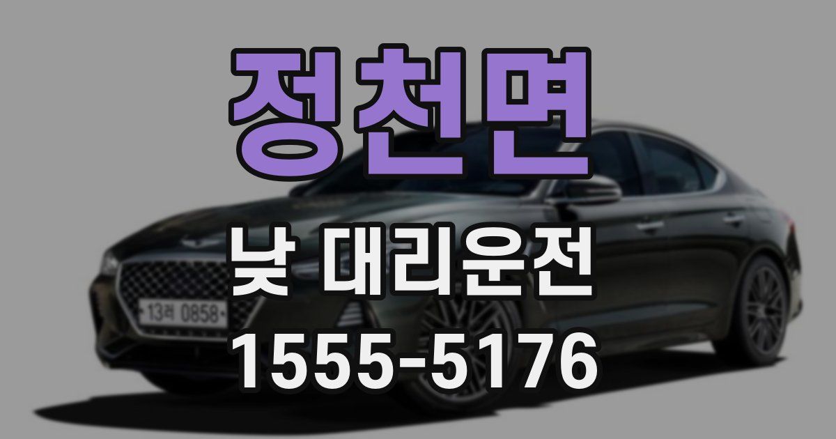 정천면 낮 대리운전
