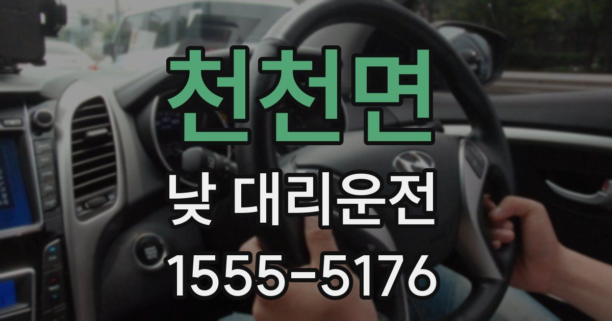 천천면 낮 대리운전