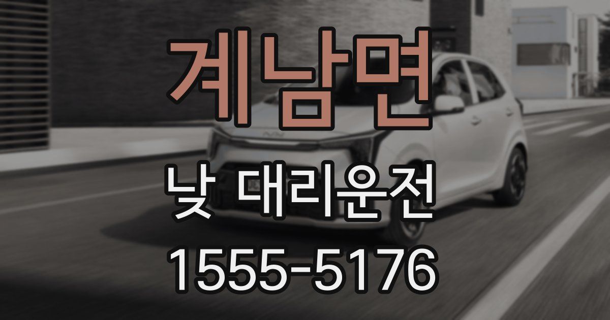 계남면 낮 대리운전
