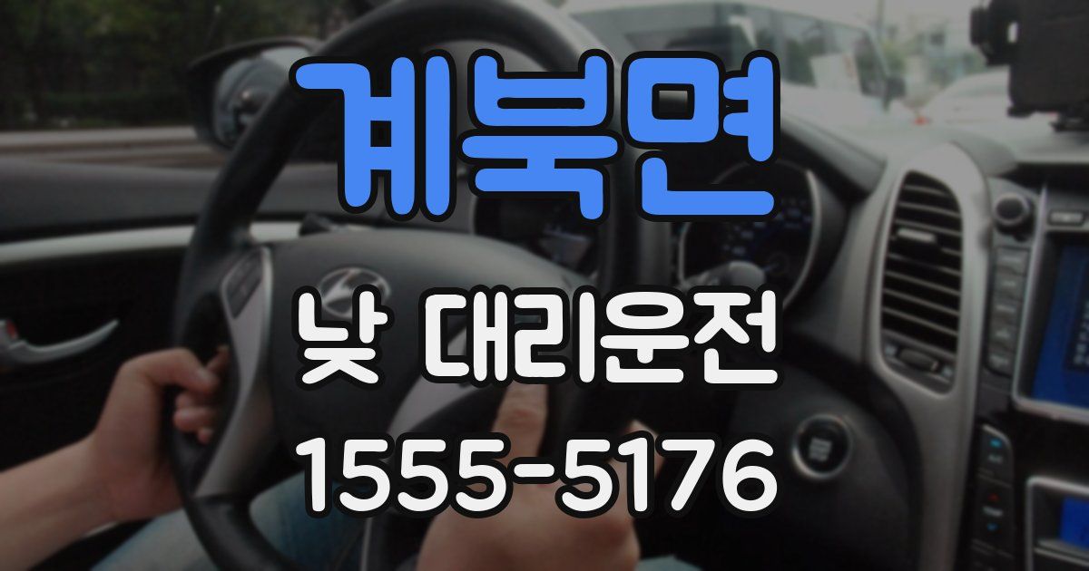 계북면 낮 대리운전