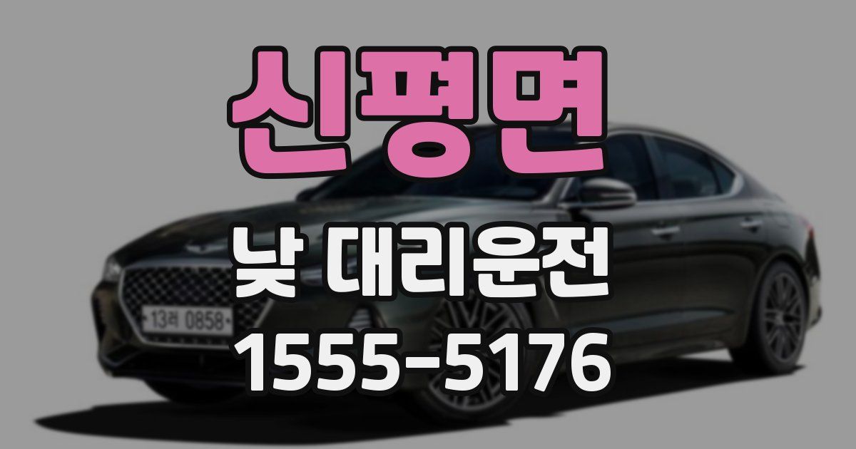 신평면 낮 대리운전