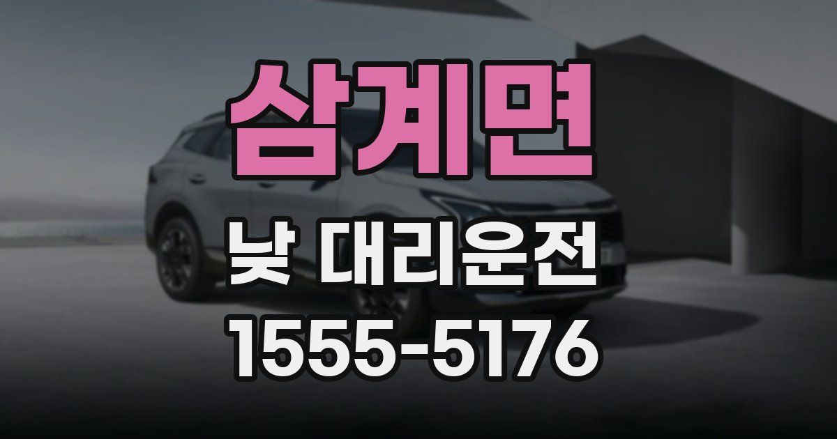 삼계면 낮 대리운전