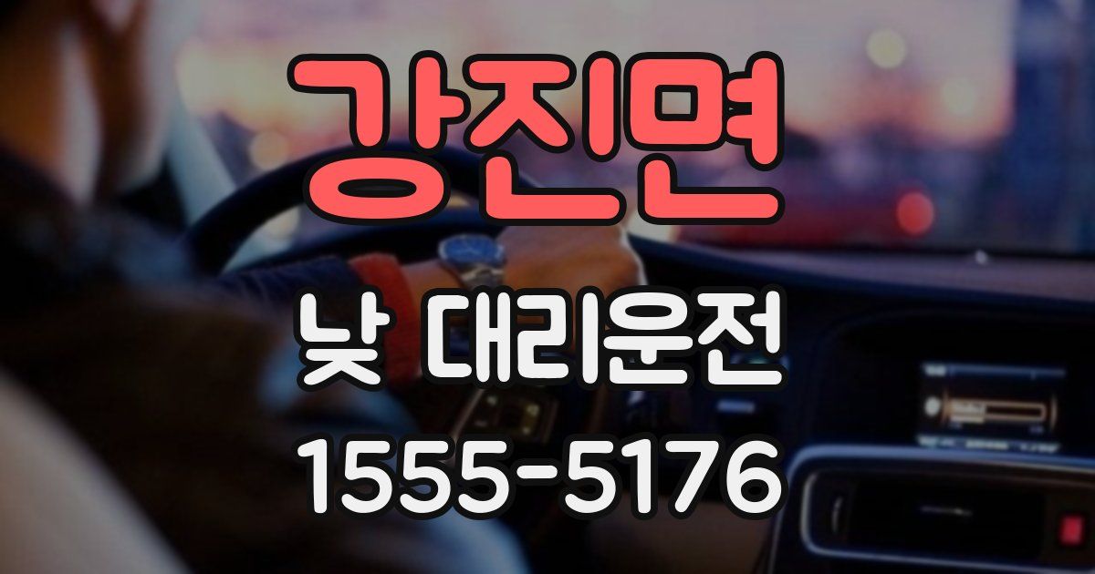 강진면 낮 대리운전