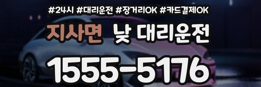 지사면 낮 대리운전
