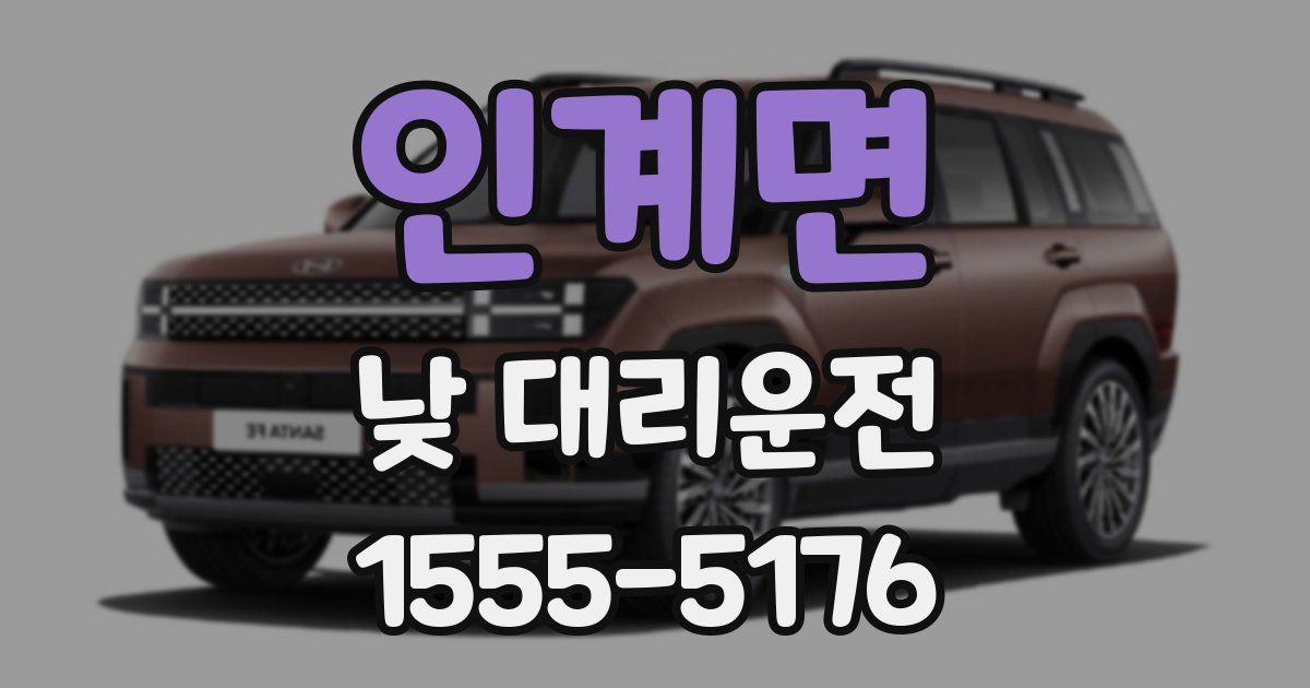 인계면 낮 대리운전