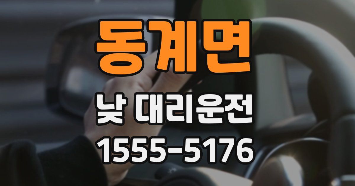 동계면 낮 대리운전