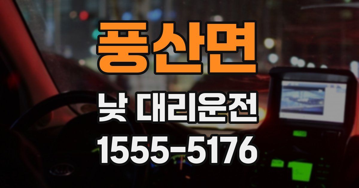 풍산면 낮 대리운전