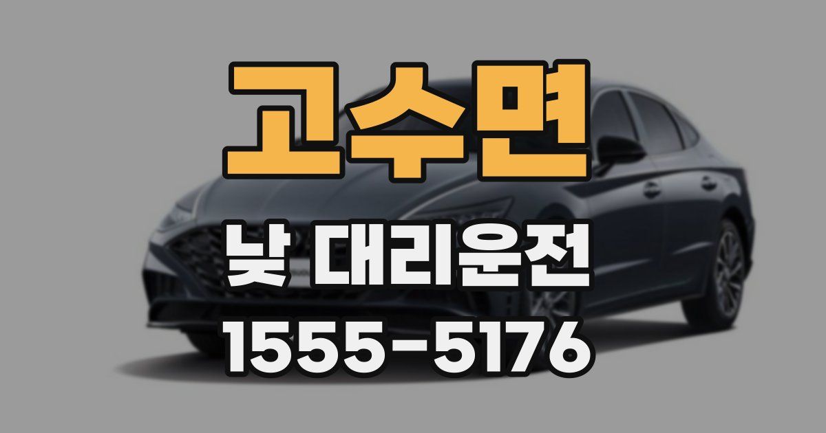 고수면 낮 대리운전