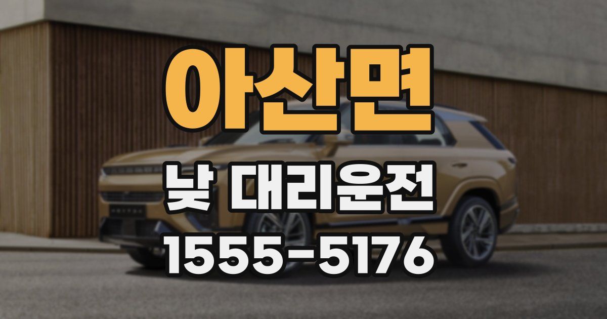 아산면 낮 대리운전