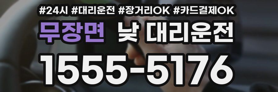 무장면 낮 대리운전
