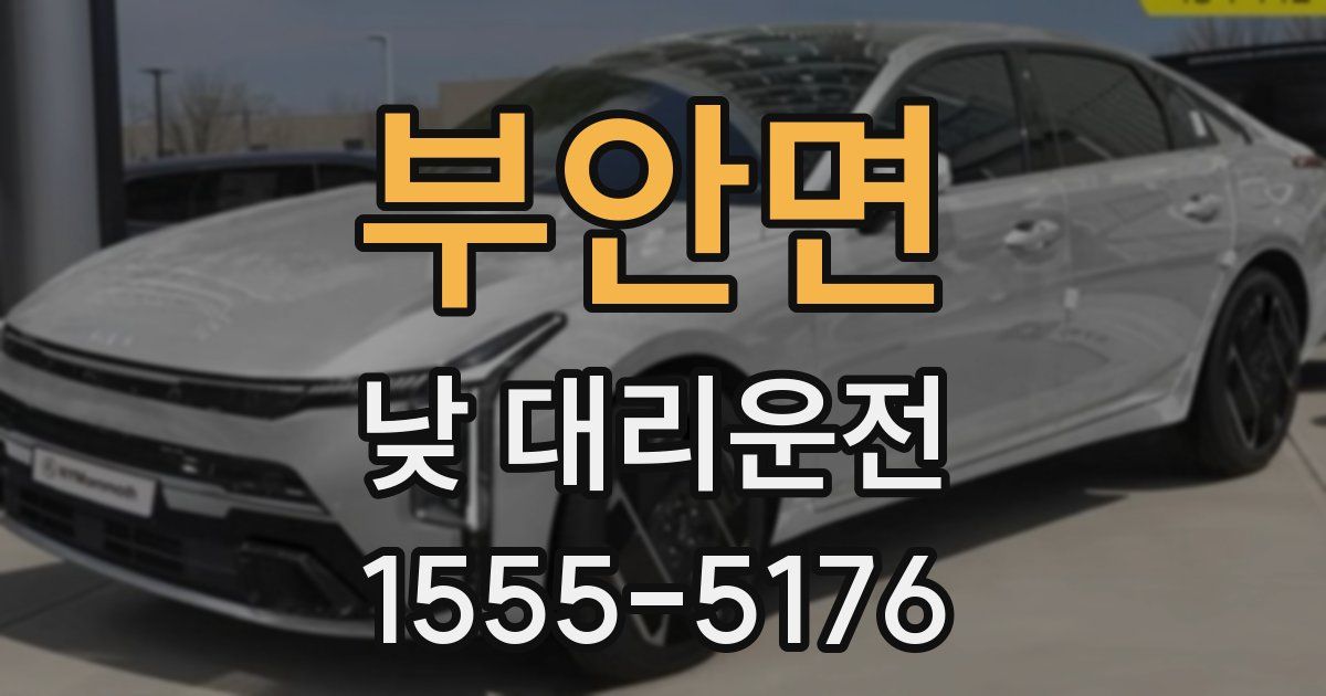 부안면 낮 대리운전