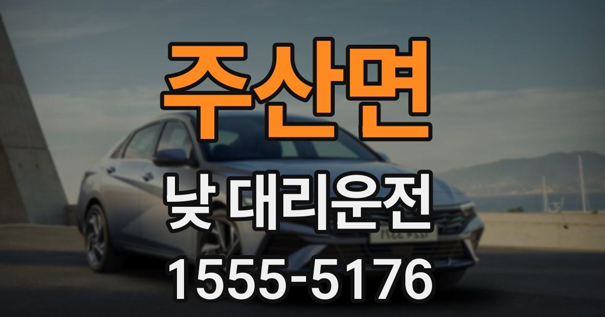 주산면 낮 대리운전