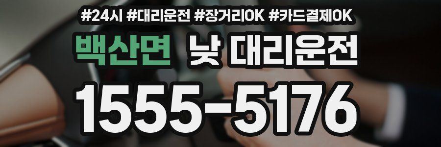 백산면 낮 대리운전