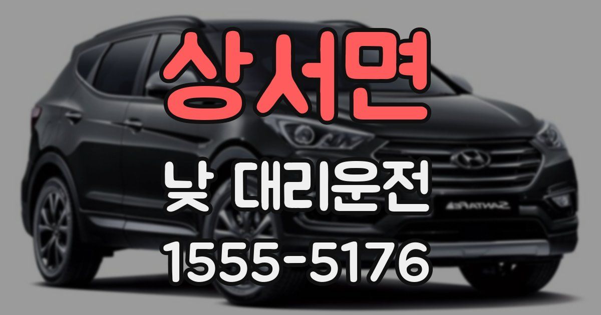 상서면 낮 대리운전
