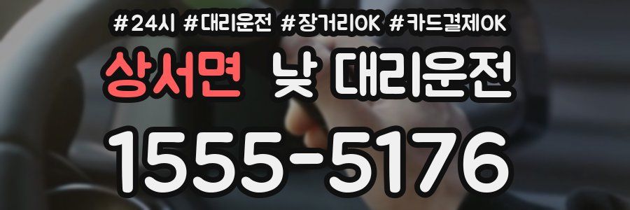 상서면 낮 대리운전