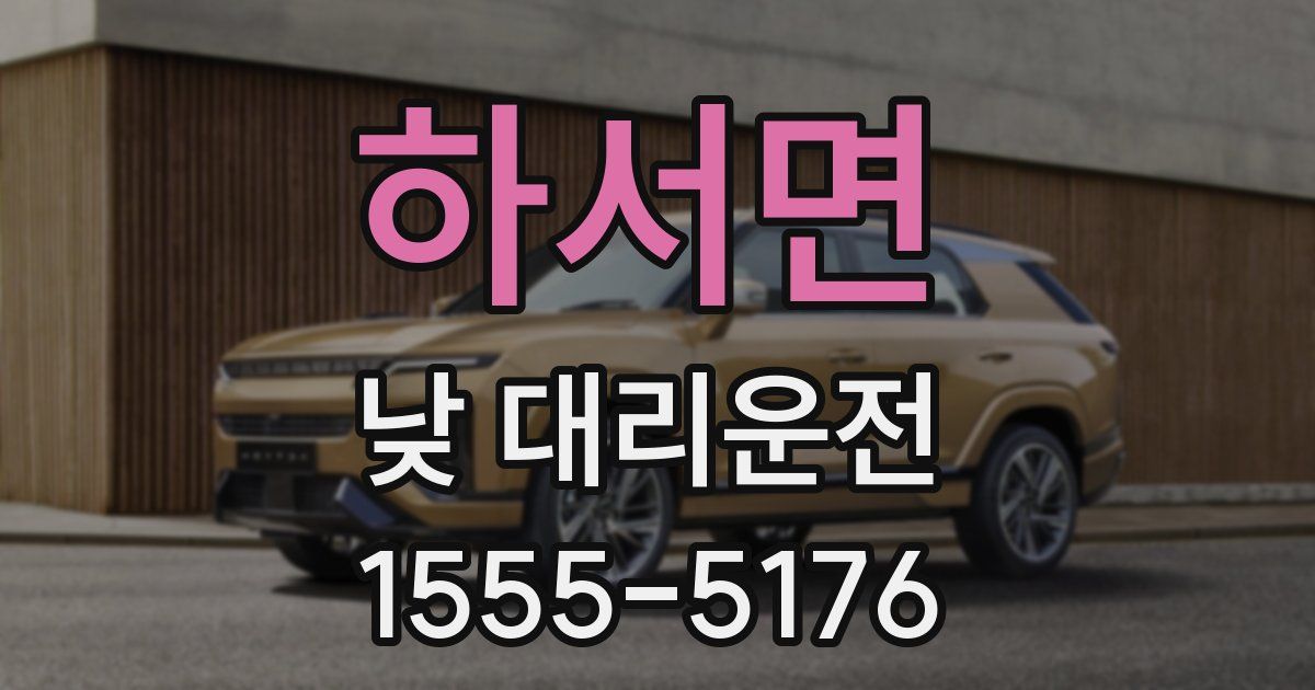 하서면 낮 대리운전