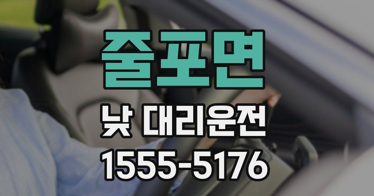 줄포면 낮 대리운전