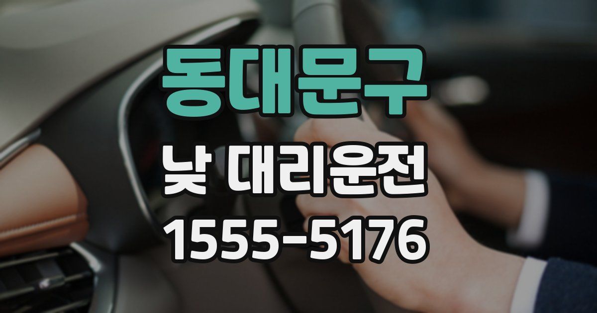 동대문구 낮 대리운전