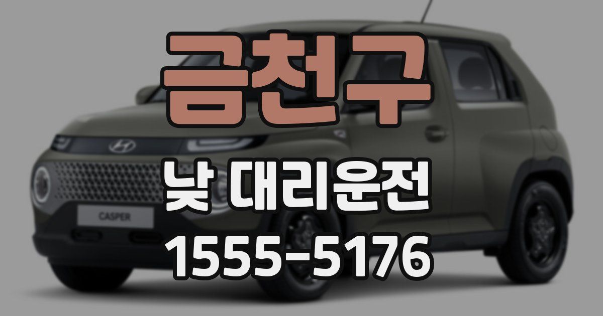 금천구 낮 대리운전