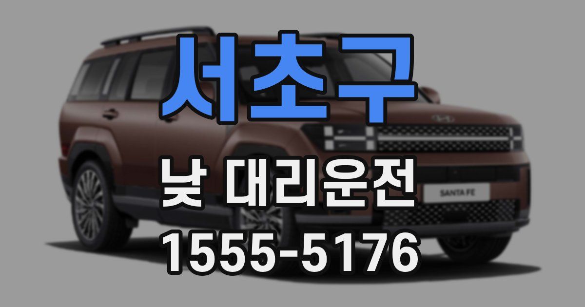 서초구 낮 대리운전