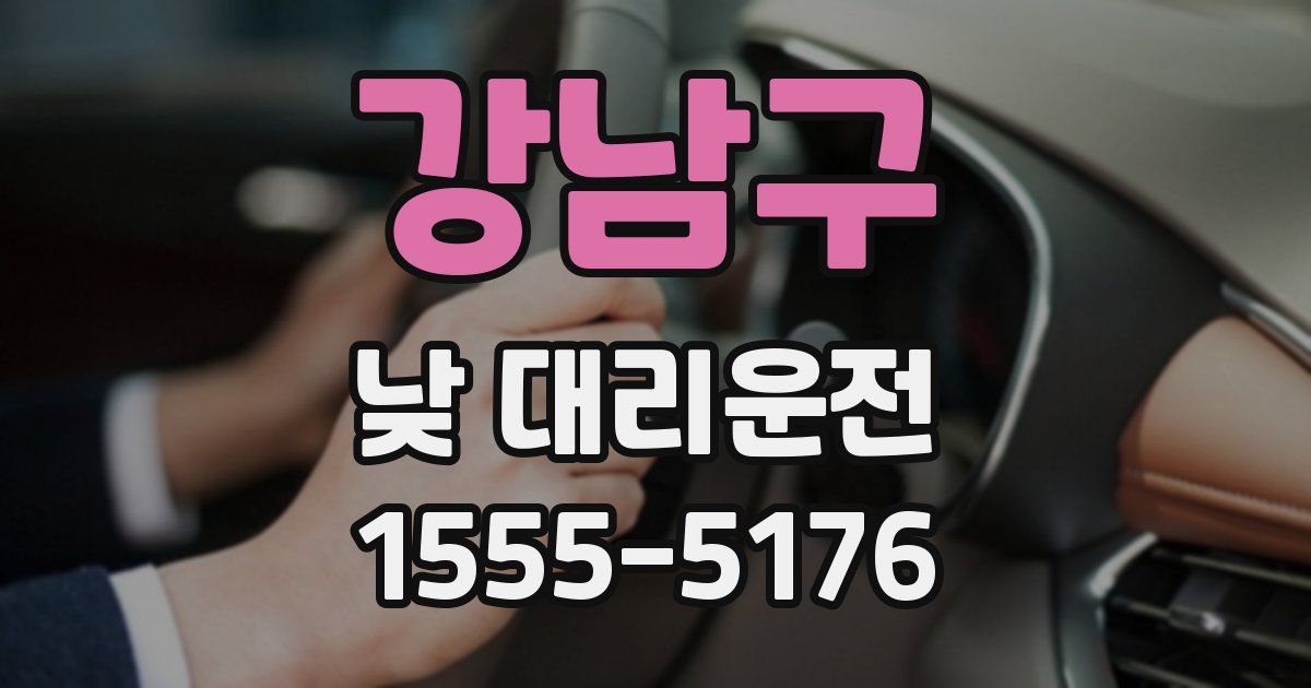 강남구 낮 대리운전