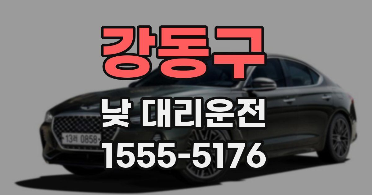 강동구 낮 대리운전