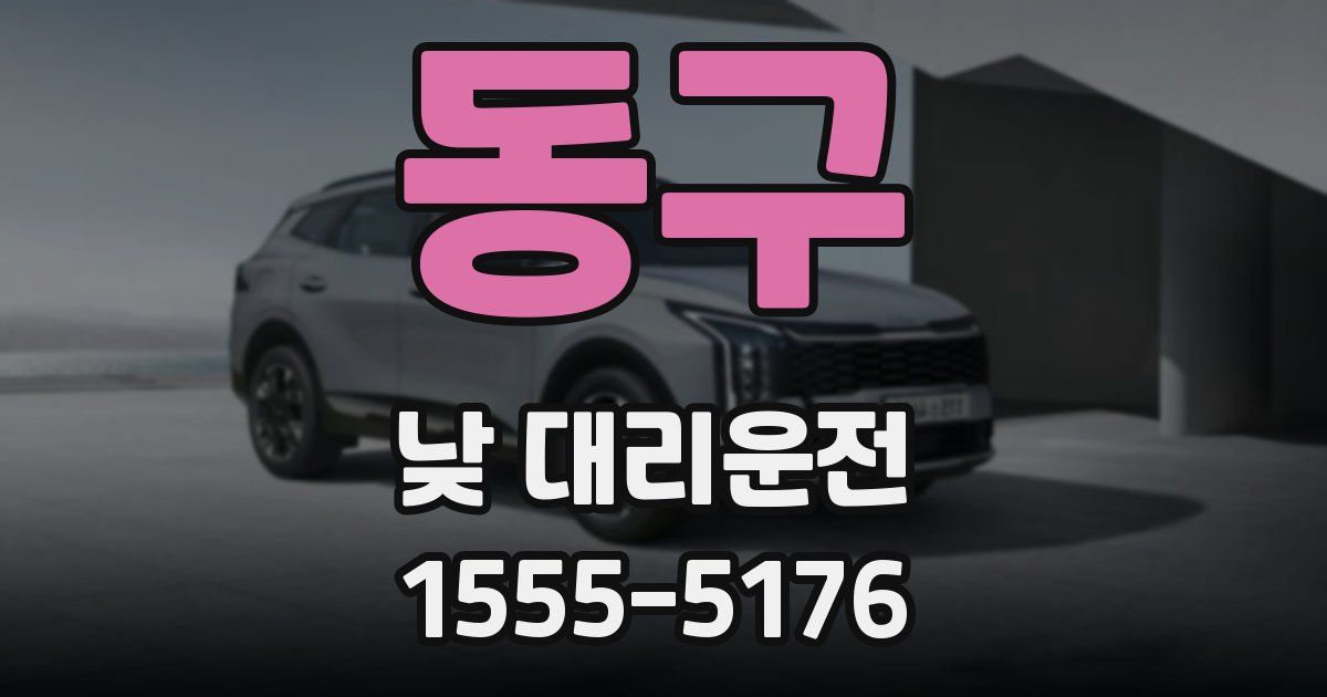 동구 낮 대리운전