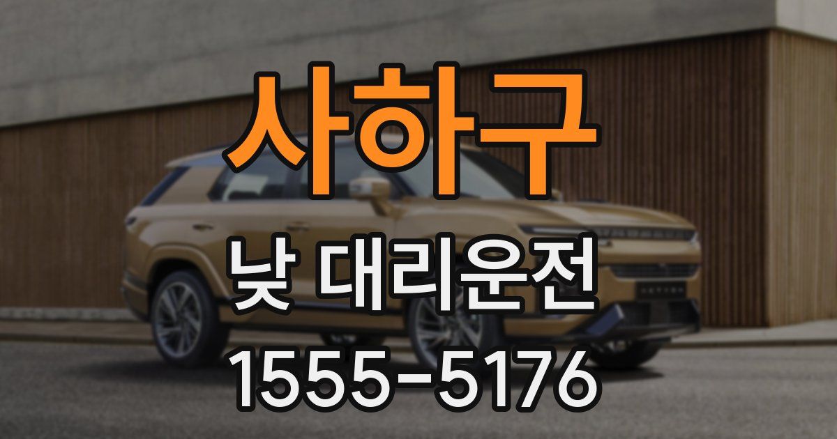 사하구 낮 대리운전