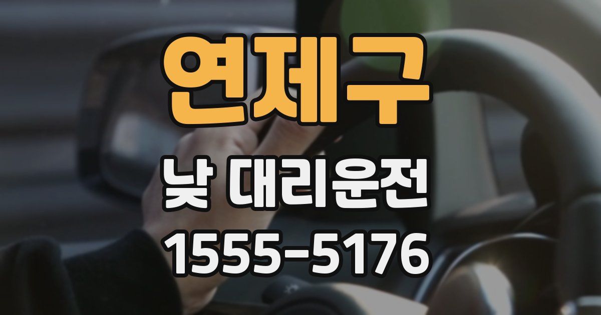연제구 낮 대리운전