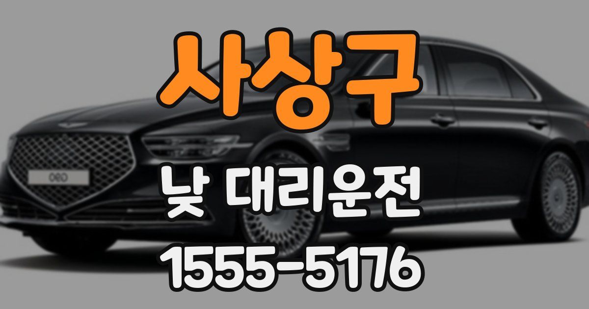 사상구 낮 대리운전
