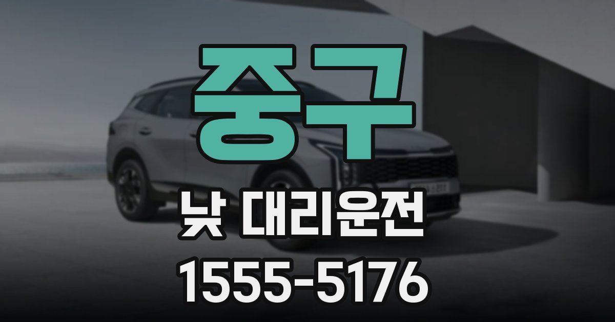 중구 낮 대리운전