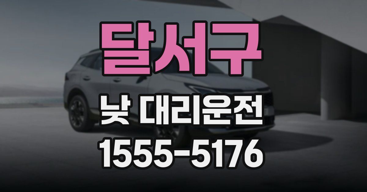달서구 낮 대리운전