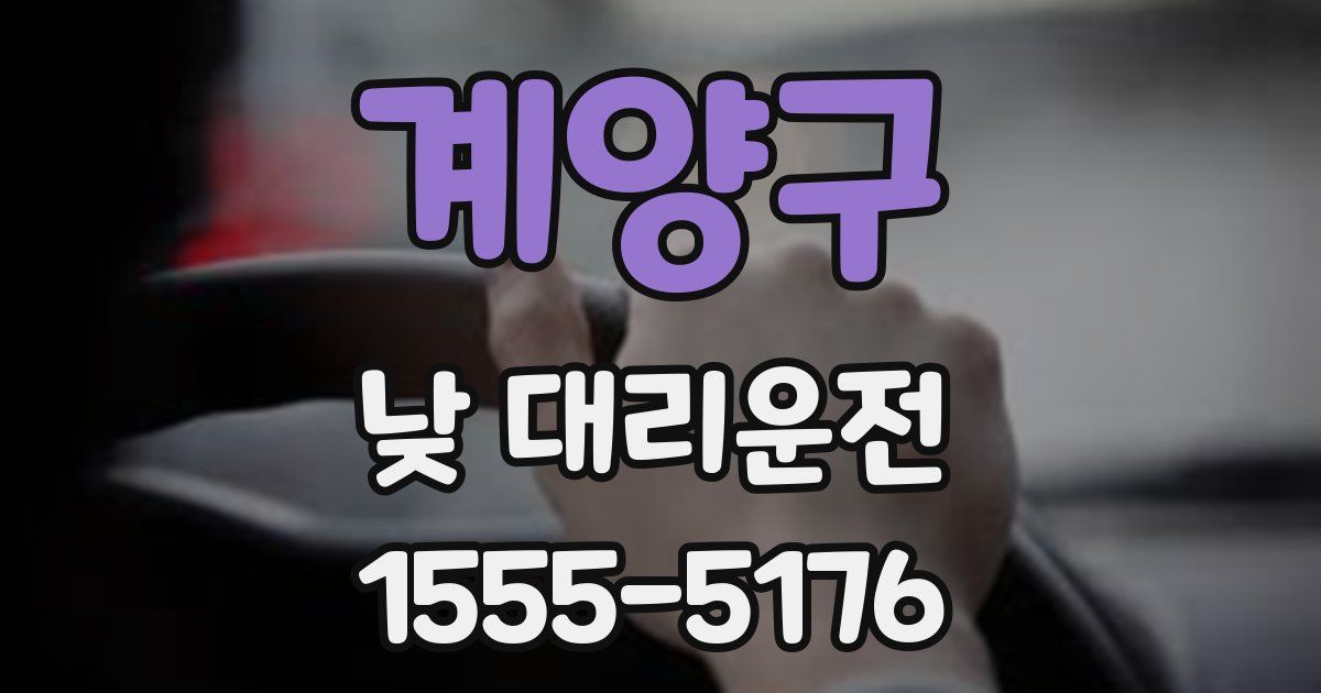 계양구 낮 대리운전