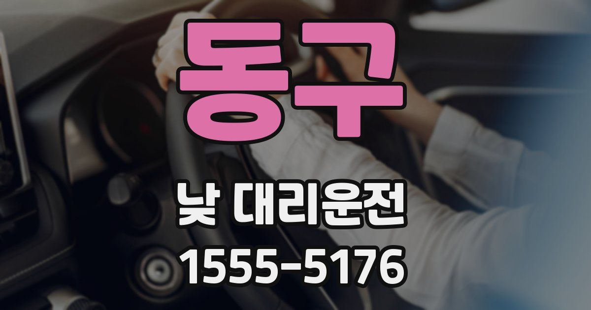 동구 낮 대리운전