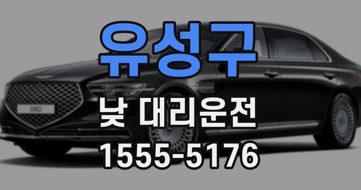 유성구 낮 대리운전