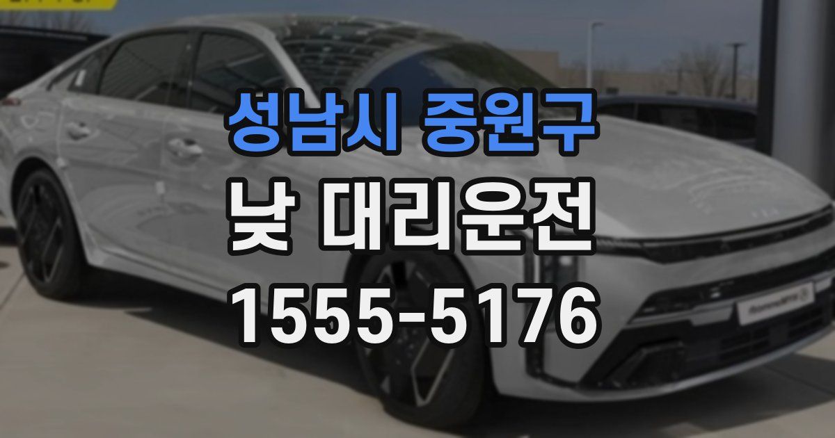 성남시 중원구 낮 대리운전