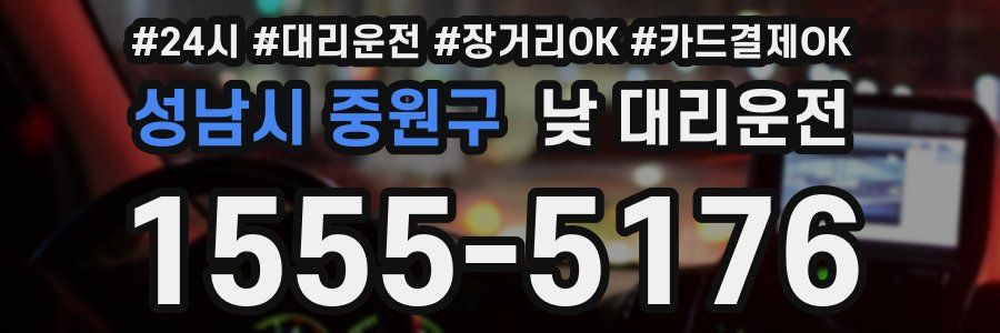 성남시 중원구 낮 대리운전