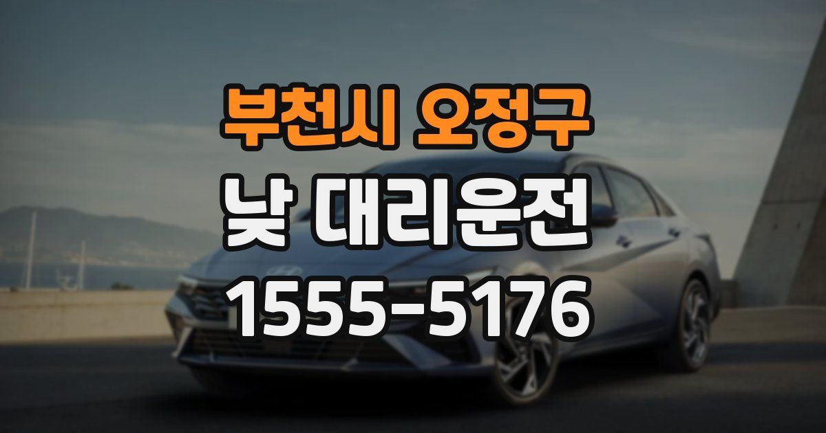 부천시 오정구 낮 대리운전