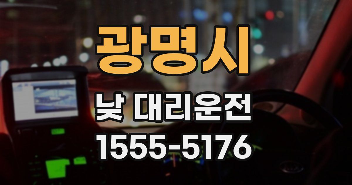광명시 낮 대리운전