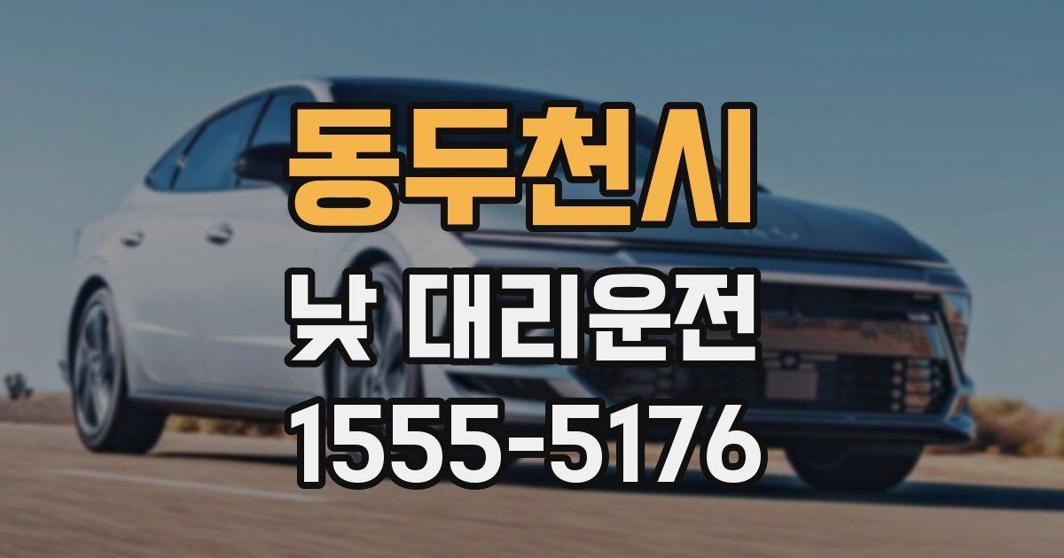 동두천시 낮 대리운전