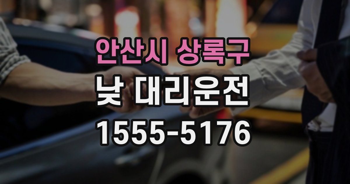 안산시 상록구 낮 대리운전